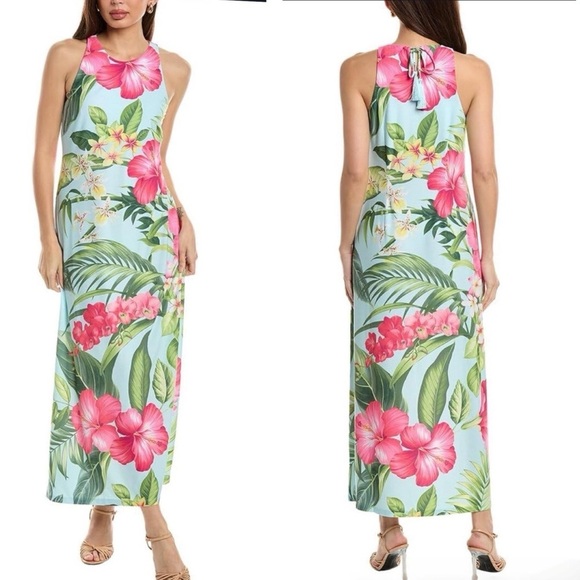 Tommy Bahama Womens Jasmina Grand Villa Maxi Dress Color: Green Size:X Large